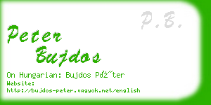 peter bujdos business card